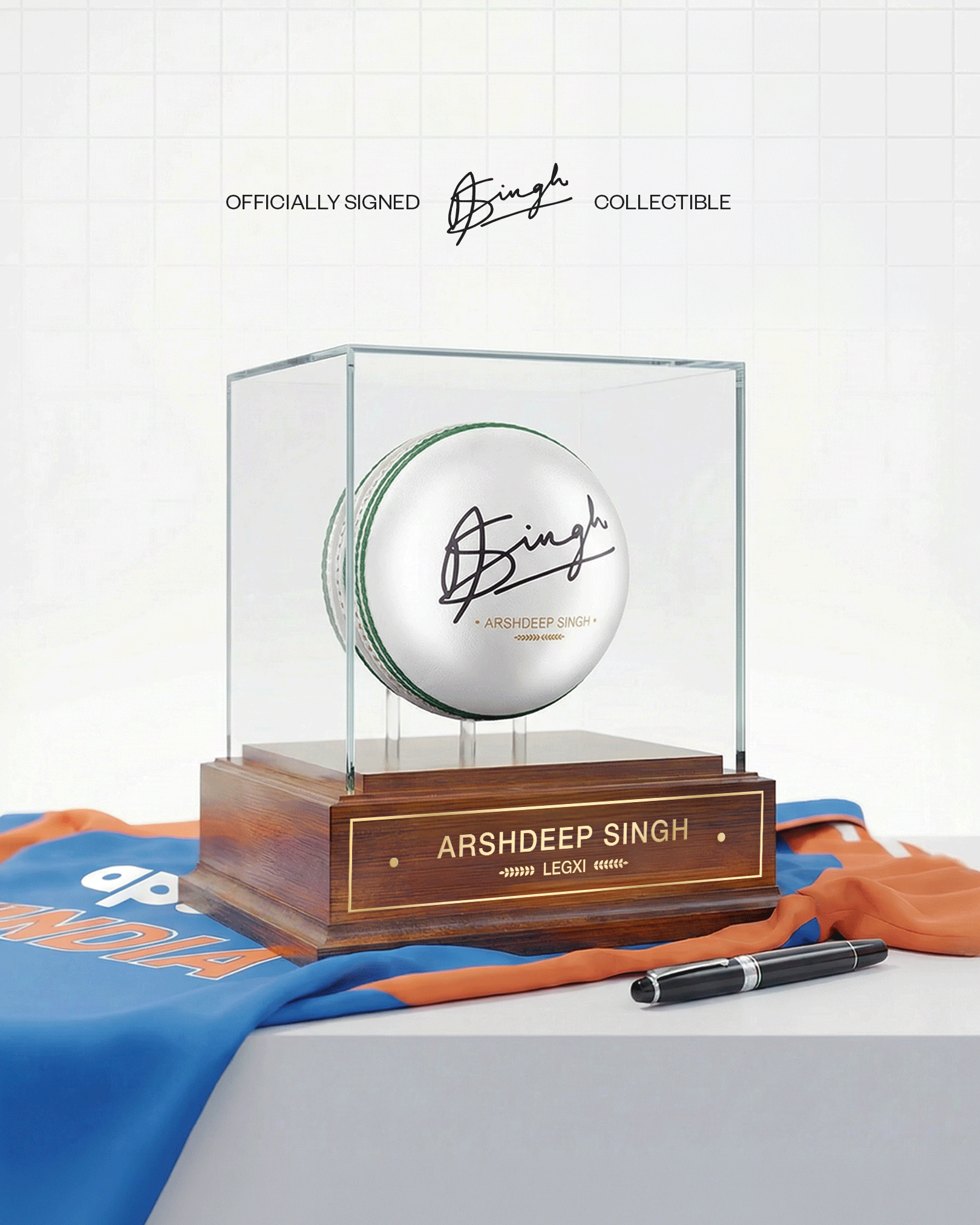 Arshdeep Singh : Official Hand-Signed Leather Ball