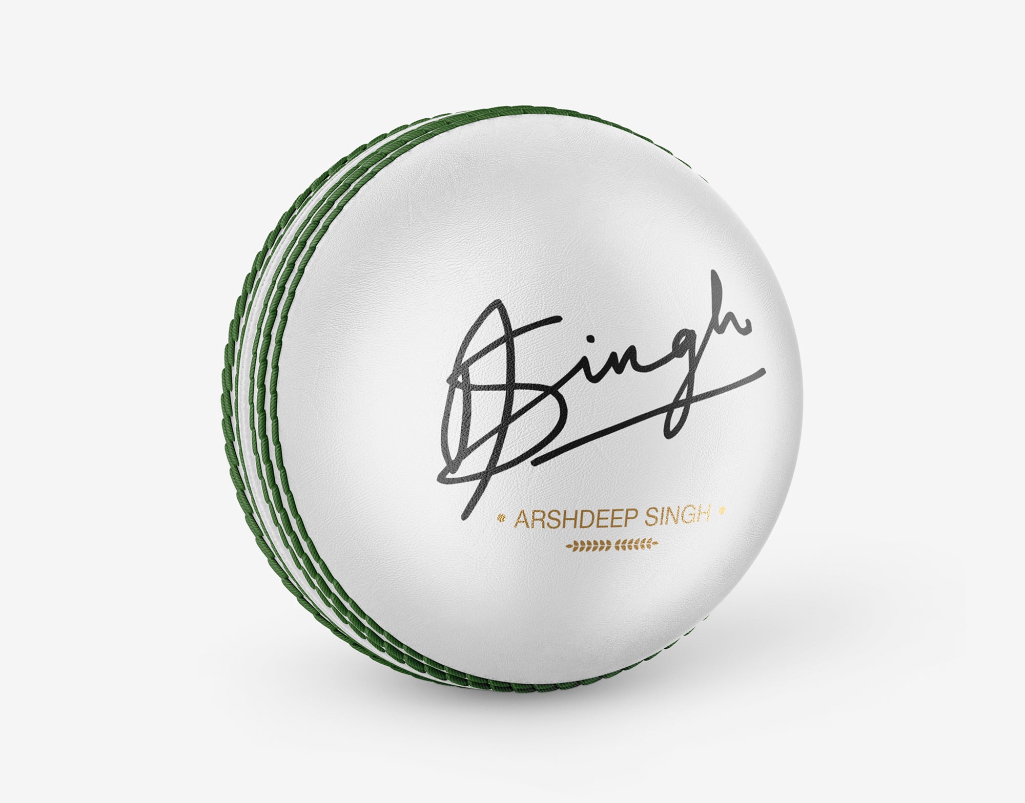 Arshdeep Singh Exclusive Hand-Signed White Leather Cricket Ball | Collector’s Edition ( Only #200 Worldwide)