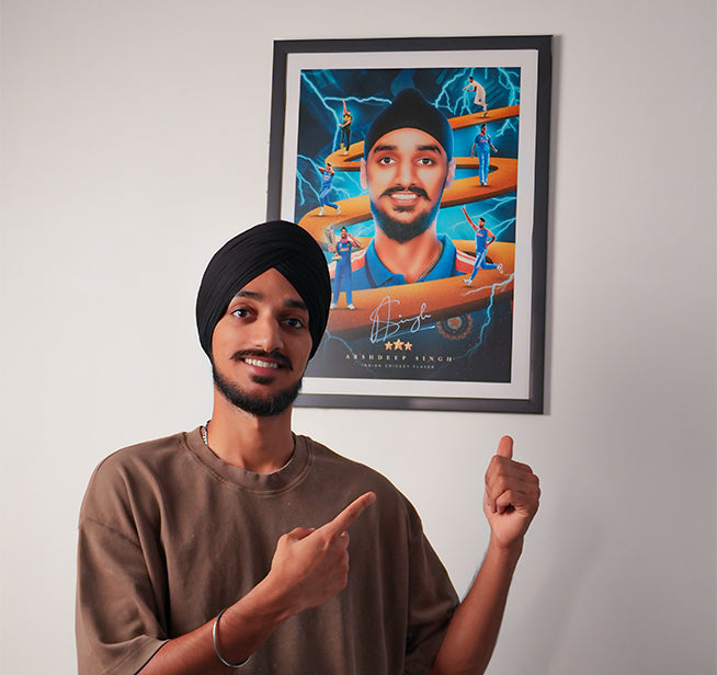 Arshdeep Singh Exclusive Hand-Signed Gold Plated Artwork