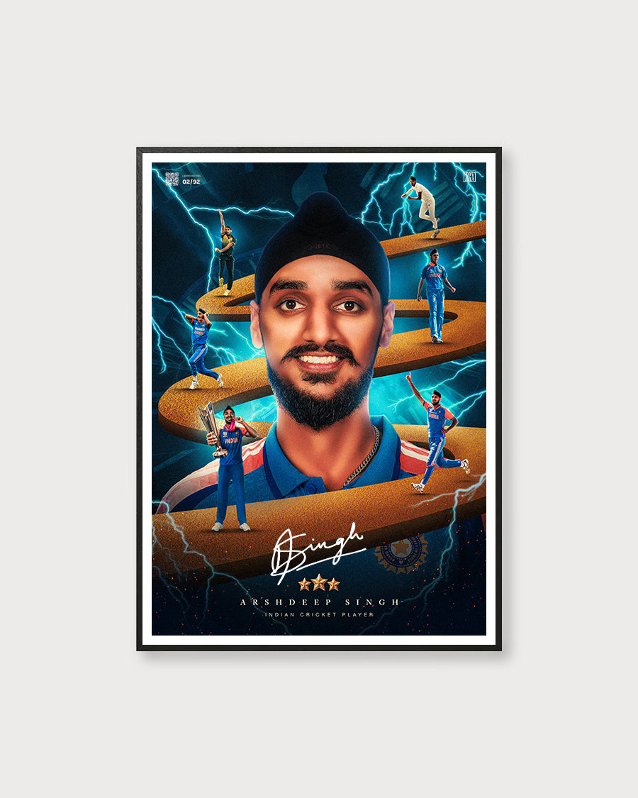 Arshdeep Singh Hand Signed 24 Carat Gold Edition