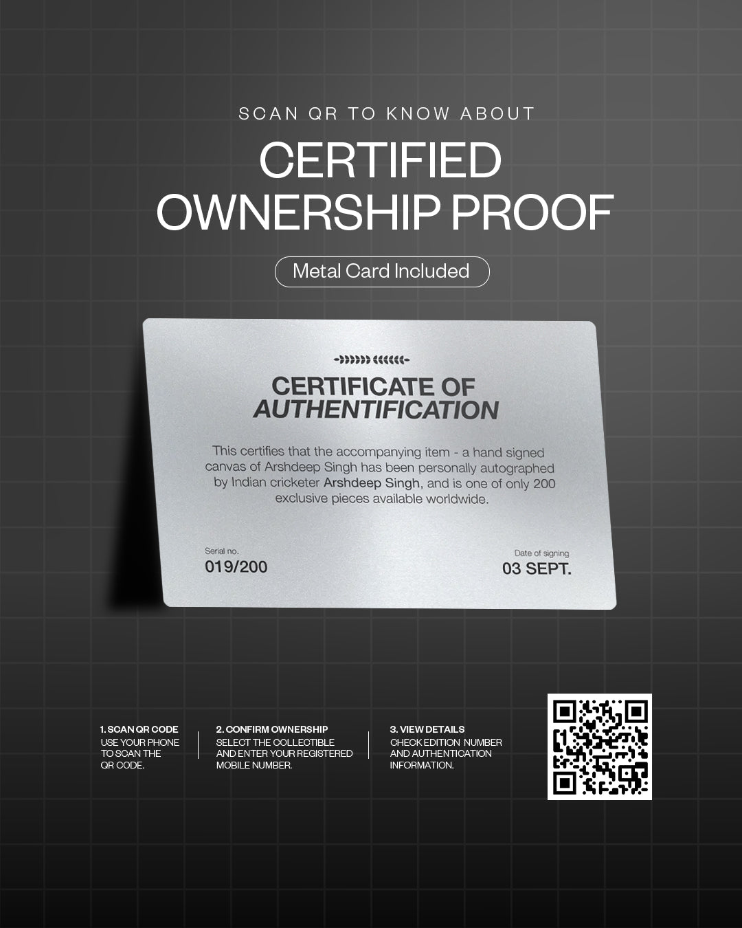 Arshdeep Singh : Official Hand-Signed Leather Ball