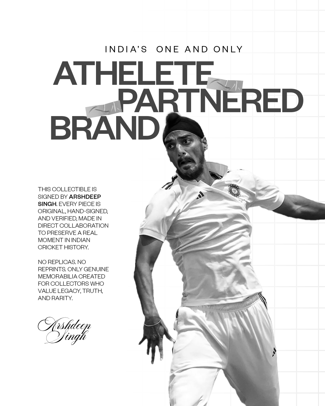 Arshdeep Singh : Official Hand-Signed Leather Ball