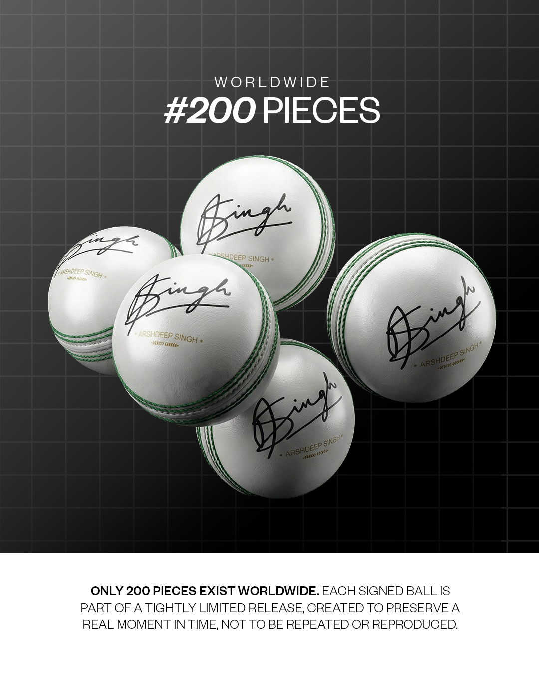 Arshdeep Singh : Official Hand-Signed Leather Ball