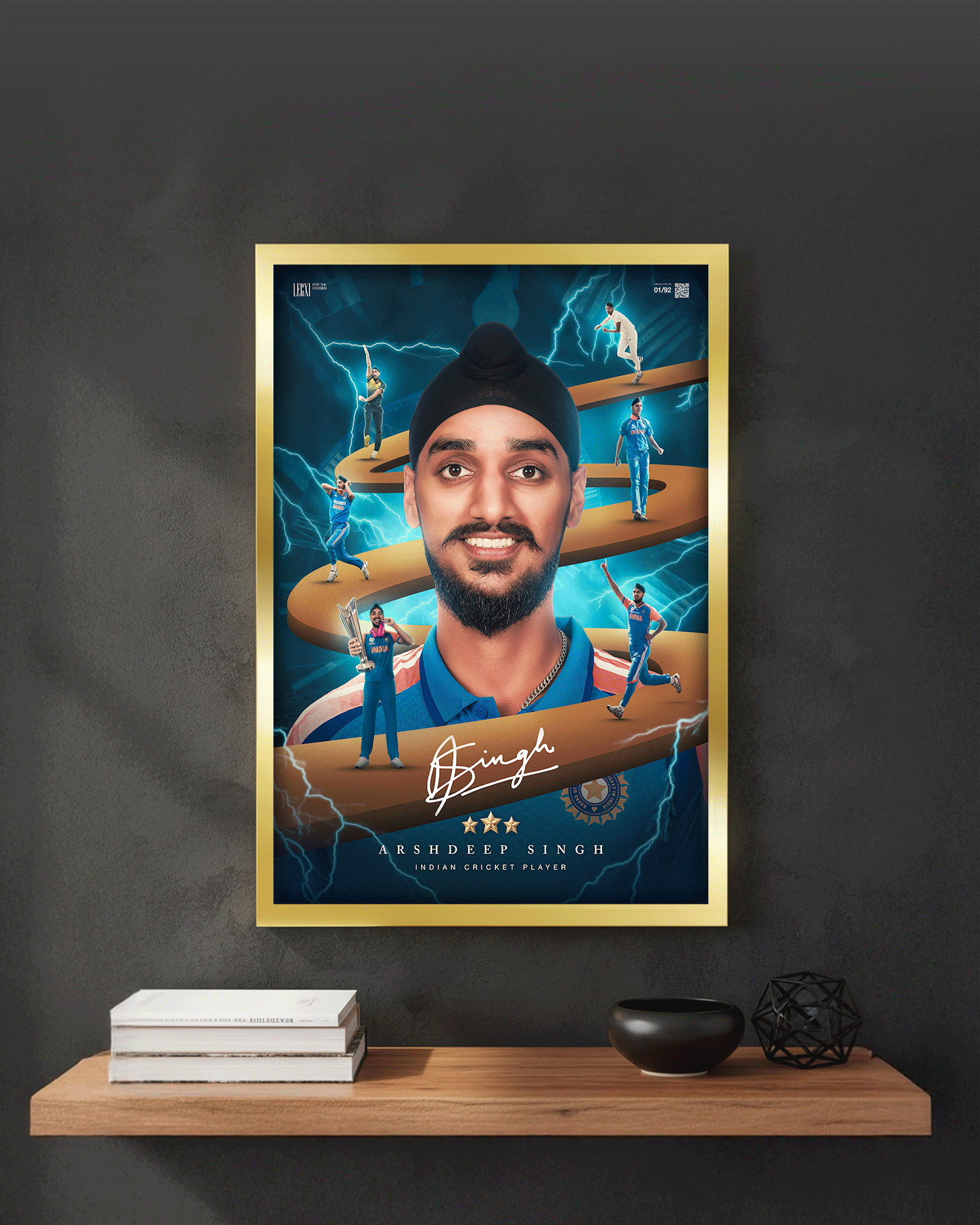 Arshdeep Singh Hand Signed 24 kt Gold Edition